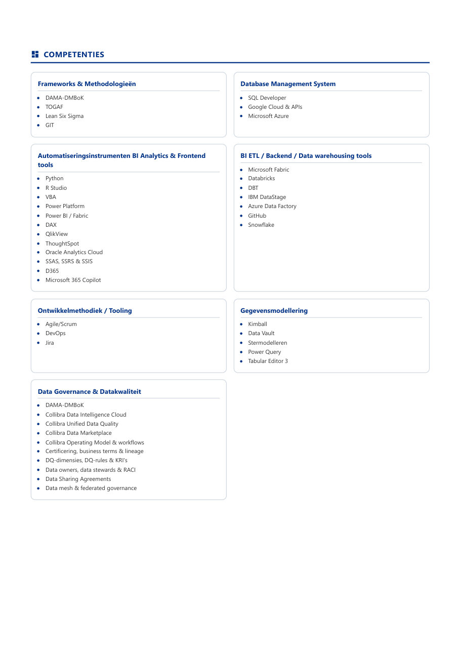 Cv van Sonny van Bergen, pagina 3
