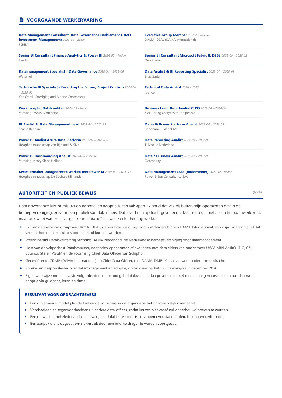 Cv van Sonny van Bergen, pagina 4