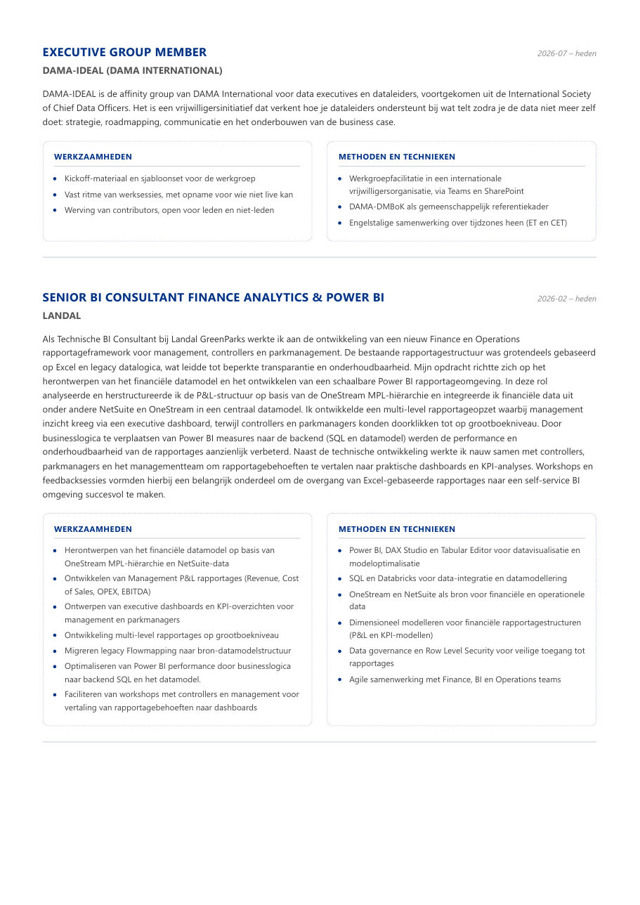 Cv van Sonny van Bergen, pagina 6