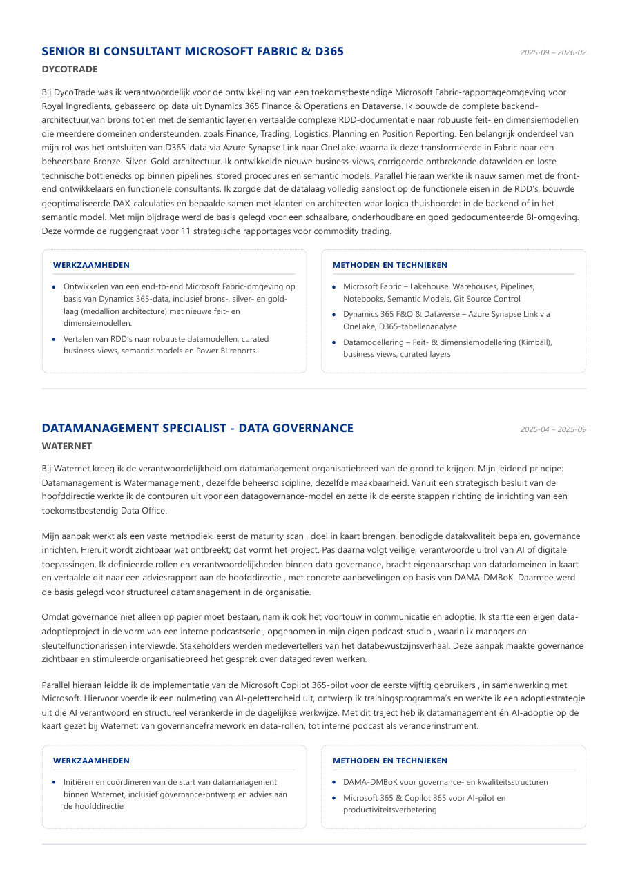 Cv van Sonny van Bergen, pagina 7