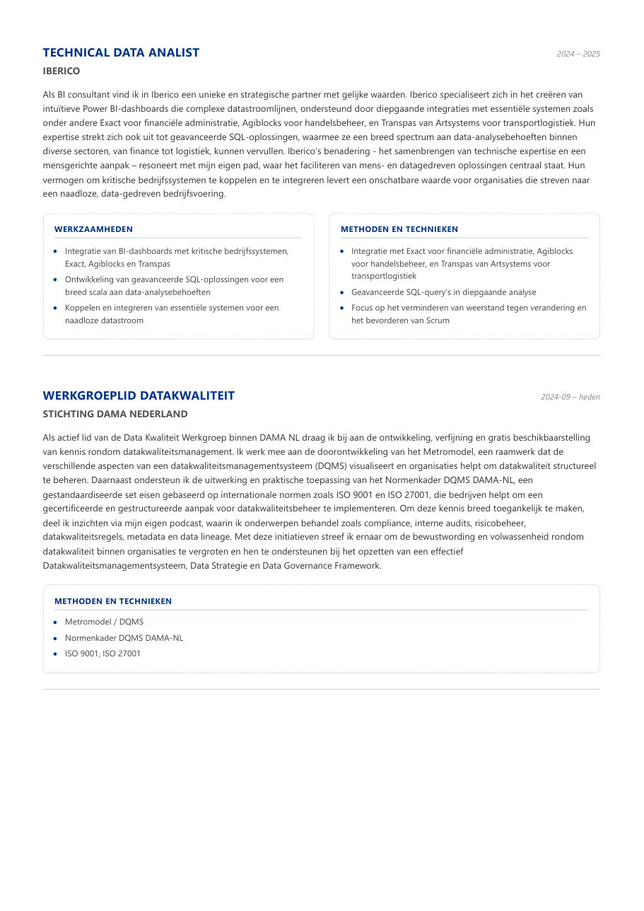 Cv van Sonny van Bergen, pagina 9