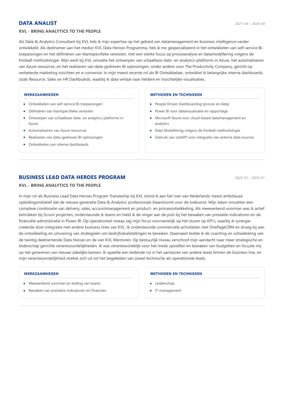 Cv van Sonny van Bergen, pagina 10