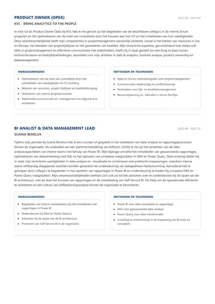 Cv van Sonny van Bergen, pagina 11