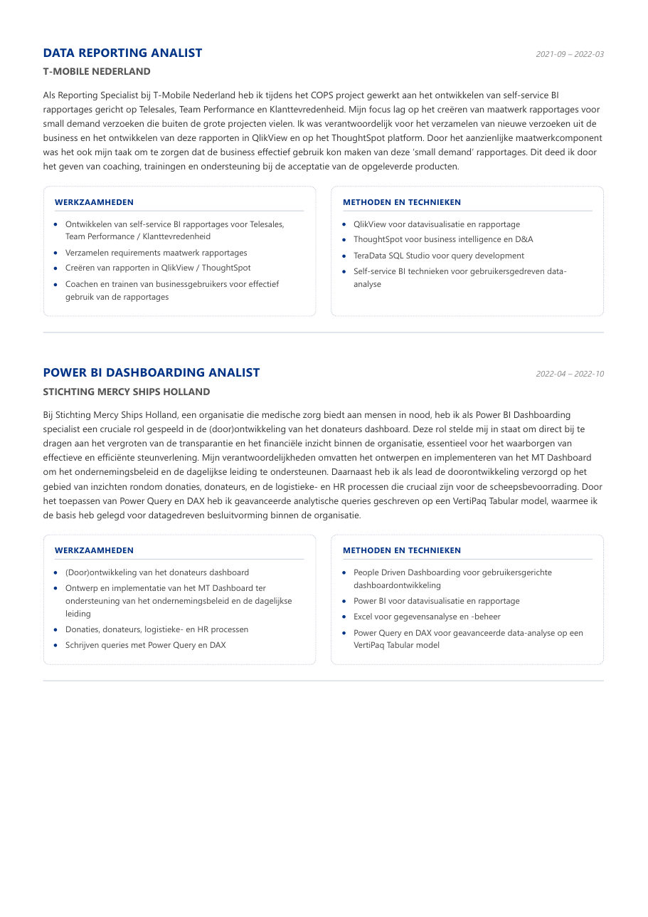 Cv van Sonny van Bergen, pagina 13