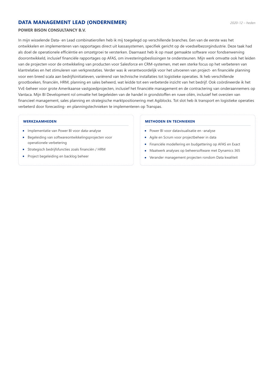 Cv van Sonny van Bergen, pagina 15